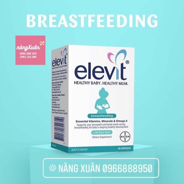 Review Elevit Breastfeeding sau sinh 30 viên chính hãng