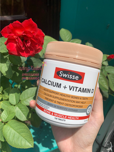 Viên uống bổ sung canxi và chống loãng xương Swisse Calcium + Vitamin D chính hãng Úc.