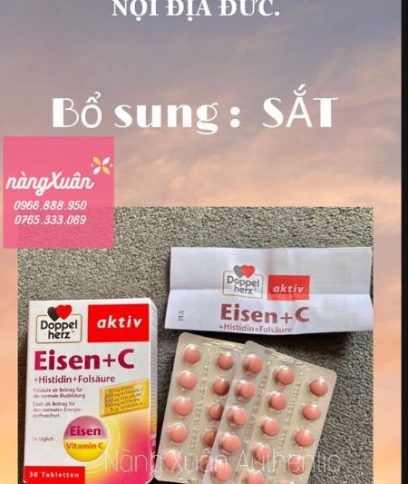 Viên bổ sung sắt Doppelherz aktiv Eisen + C chính hãng nội địa Đức