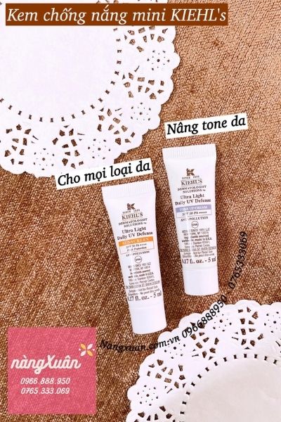 Kem chống nắng Kiehls Tone Up Cream Minisize