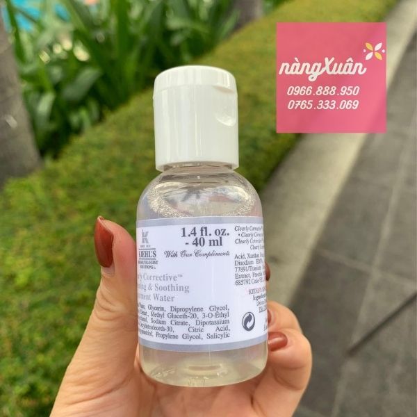 Review nước hoa hồng Kiehl's trắng da Clearly Corrective Brightening Soothing Treatment Water mini size 40ml