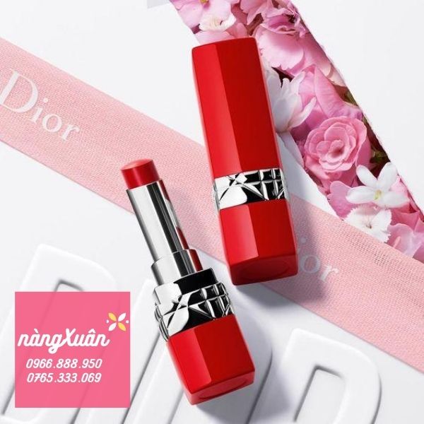 Son Màu Dior Rouge Couture Colour Lipstick Floral Lip Care Long Wear  999  ĐỎ THUẦN
