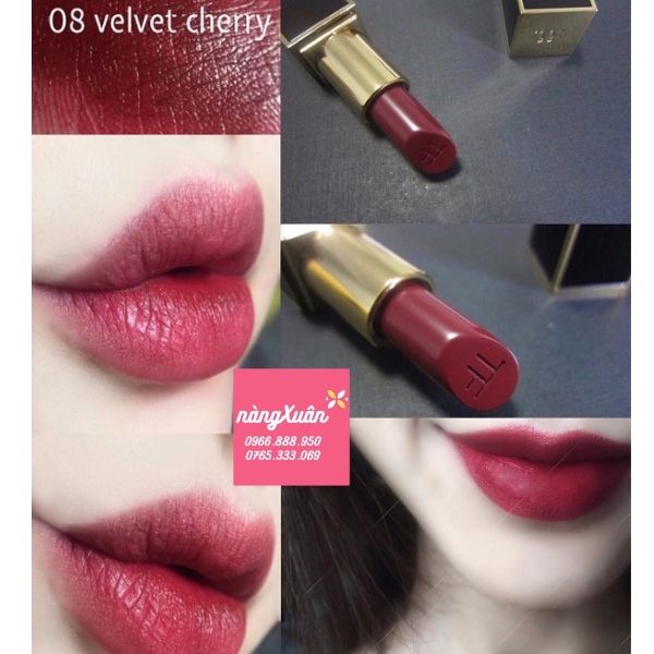 Son Tom Ford 08 Velvet Cherry - Đỏ Rượu Vang ✿ TF Lip Color Matte