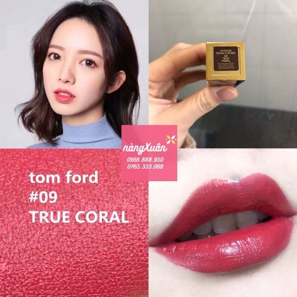 Son Tom Ford 09 True Coral - Hồng Cam Đào ✿ TF Lip Color ✿