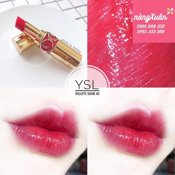 Son YSL Rouge Volupte Shine 45 là màu gì ?