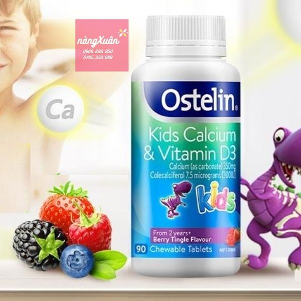 Calcium & Vitamin D3 tốt cho trẻ từ 2 đến 13 tuổi