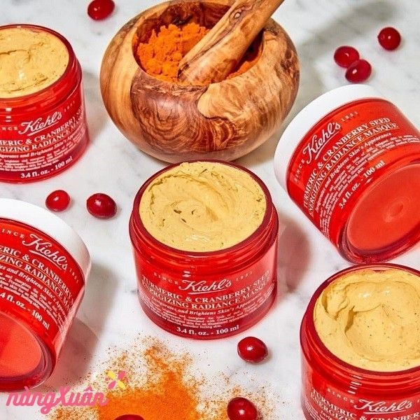 Review mặt nạ Nghệ KIEHL’S Tumeric & Cranberry Seed Energizing Radiance Masque sáng da mờ thâm