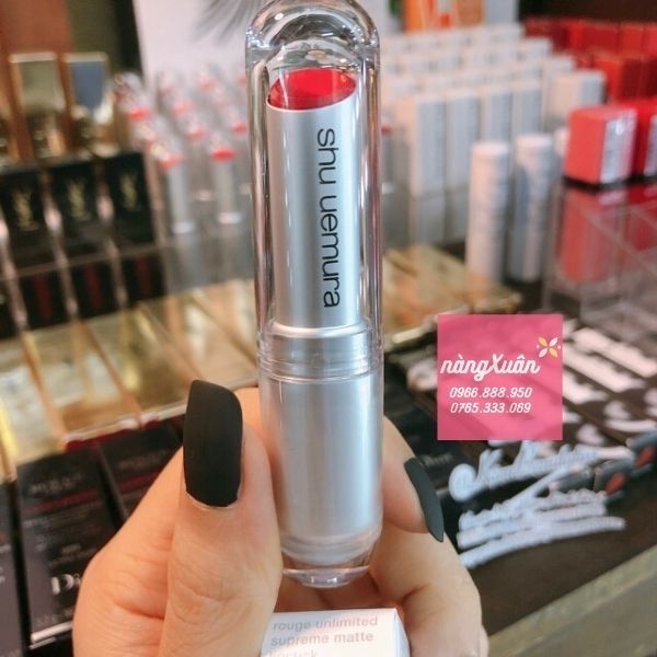 Thiết kế son Shu Uemura vỏ trắng