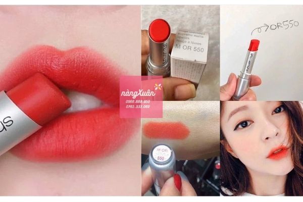 Shu Uemura 550 Lipstick màu cam đỏ