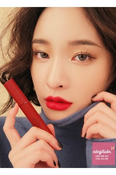 Son kem 3CE Velvet Lip Tint màu Đỏ Thuần