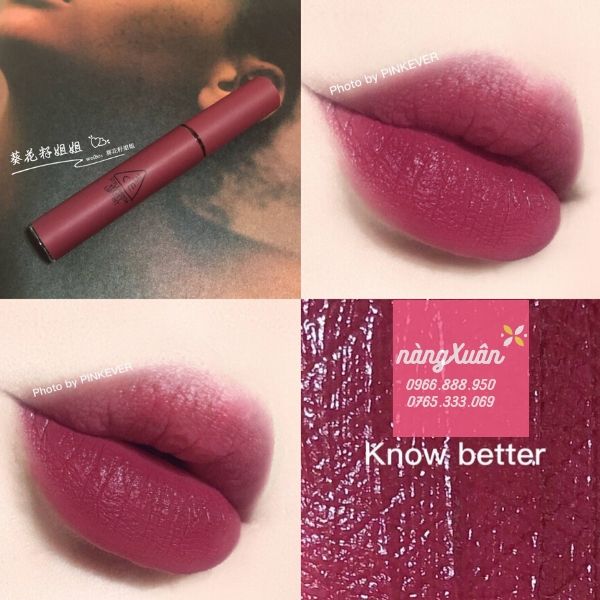 Review son 3CE Know Better Velvet Lip Tint