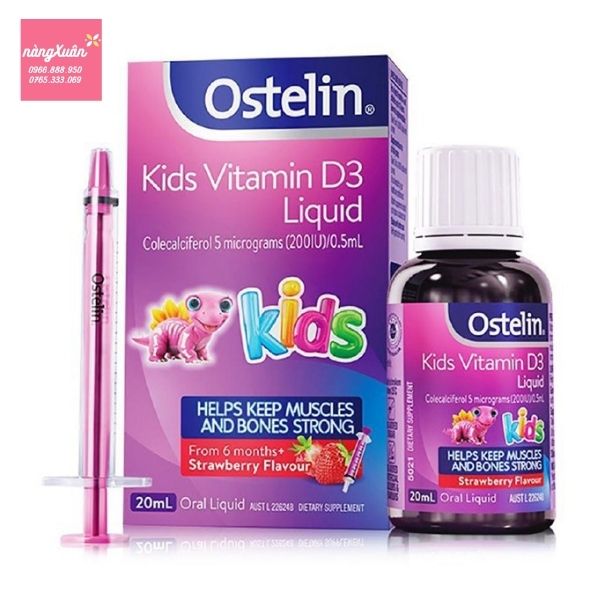 Vitamin D3 Ostelin Kids Liquid 20ml chính hãng 