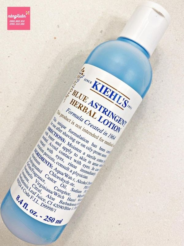 Công dụng Toner Kiehls Blue Astringent Herbal Lotion 250ml 