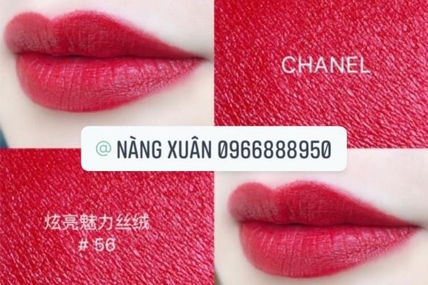 Chanel Rouge Charnel 56 Rouge Allure Velvet Review  Swatches