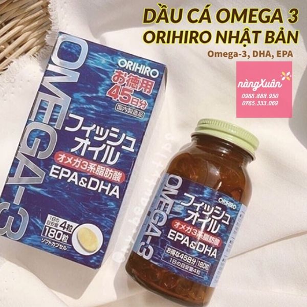 Review viên uống dầu cá Omega 3 Orihiro DHA EPA chính hãng