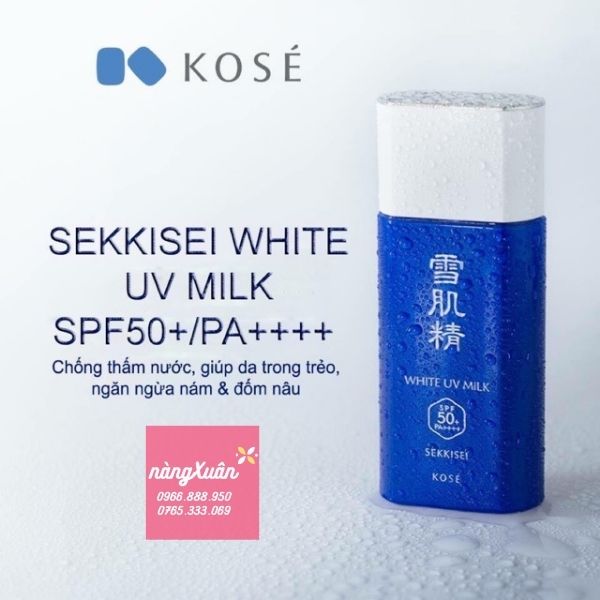 Kem chống nắng Kose White UV Milk SPF 50 chính hãng