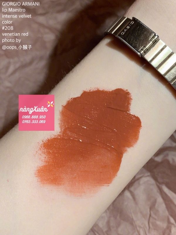 Swatch son Giorgio Armani 208 màu nâu caramel