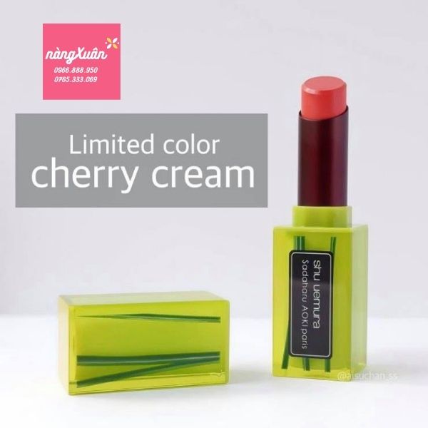 Son Shu Cherry Cream vỏ xanh