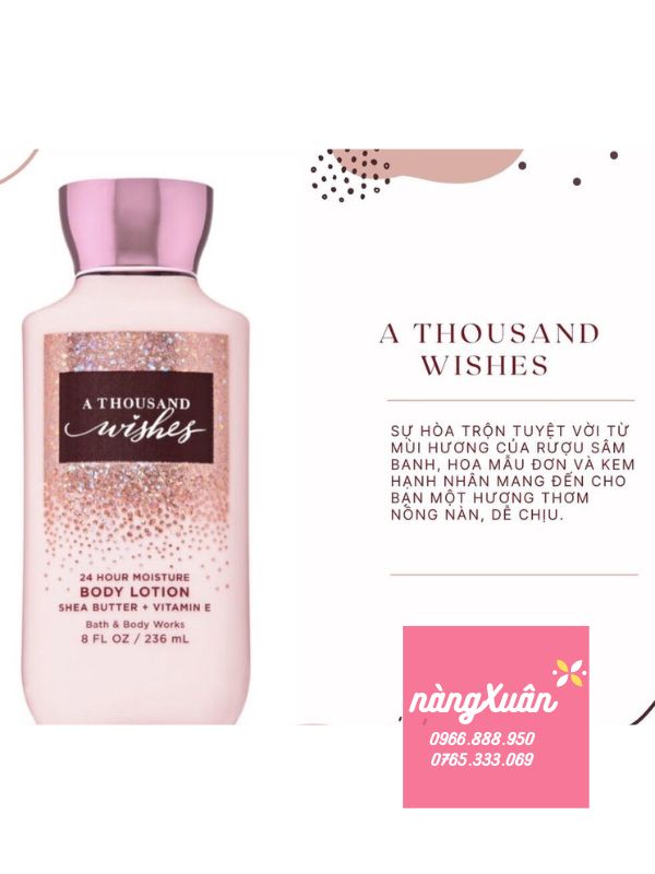 Sữa dưỡng thể A Thousand Wishes - Bath and Body 
