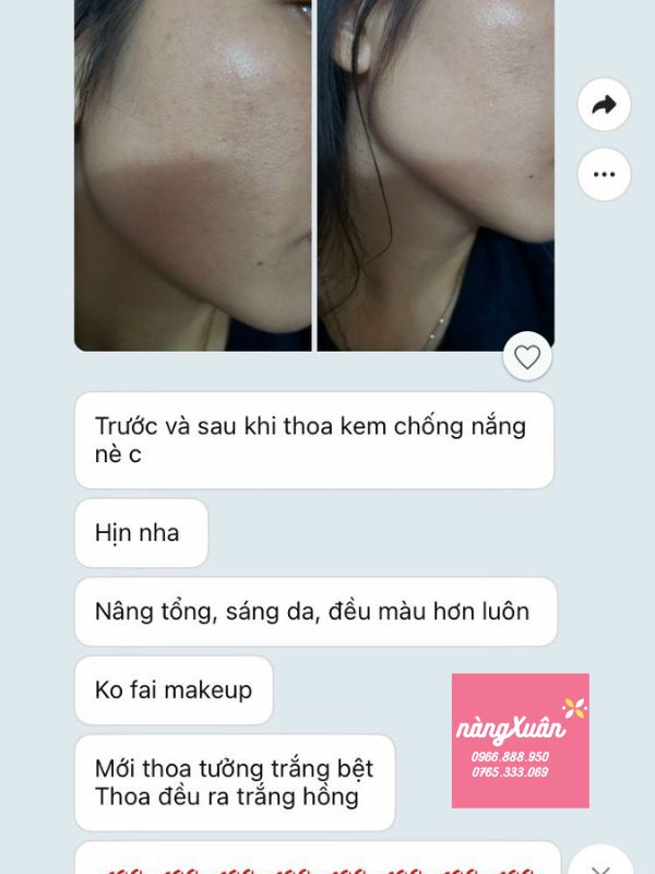 Kem chống nắng Mijunka nâng tone đẹp trên da