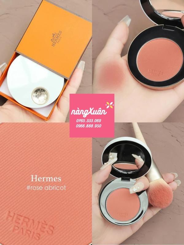 Phấn má hồng Rose Hermes Silky Blush 19 Rose Abricot