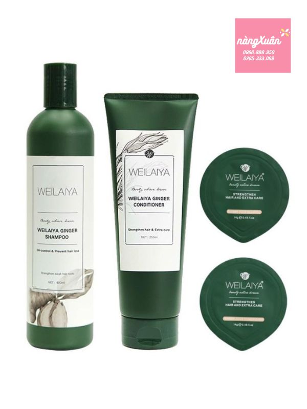 Bộ dầu gội xả gừng WEILAYA Ginger.