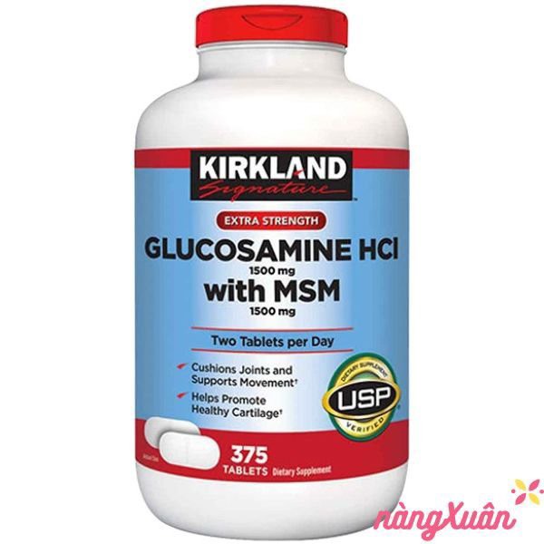 Viên uống bổ khớp Glucosamine Kirkland Signature 375 viên Mỹ