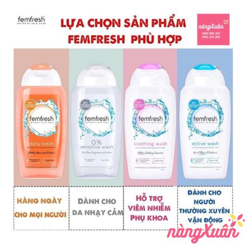 Dung Dịch Vệ Sinh Phụ Nữ FEMFRESH Intimate Skin Care