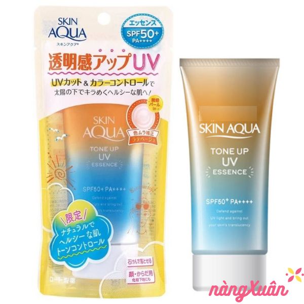Kem Chống Nắng SKIN AQUA Tone Up UV Essence SPF50+ PA++++ (Màu Cam Xanh Dương) 80g Nhật Bản