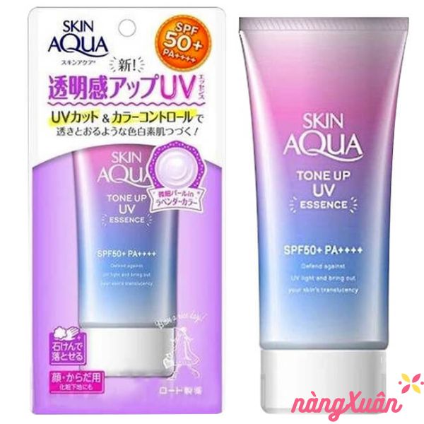 Kem Chống Nắng SKIN AQUA Tone Up UV Essence SPF50+ PA++++ (Màu Hồng Xanh Dương) 80g Nhật Bản