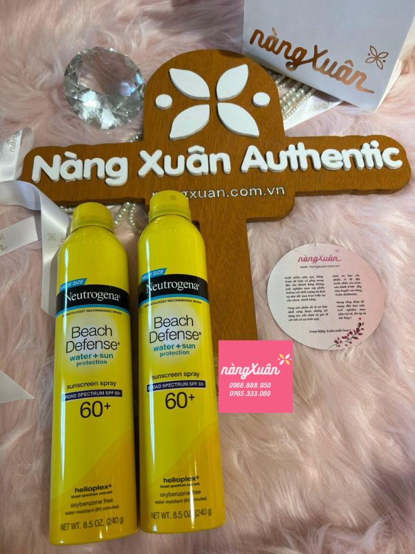 Xịt chống nắng Neutrogena Beach Defence SPF 60 Value Size 240g