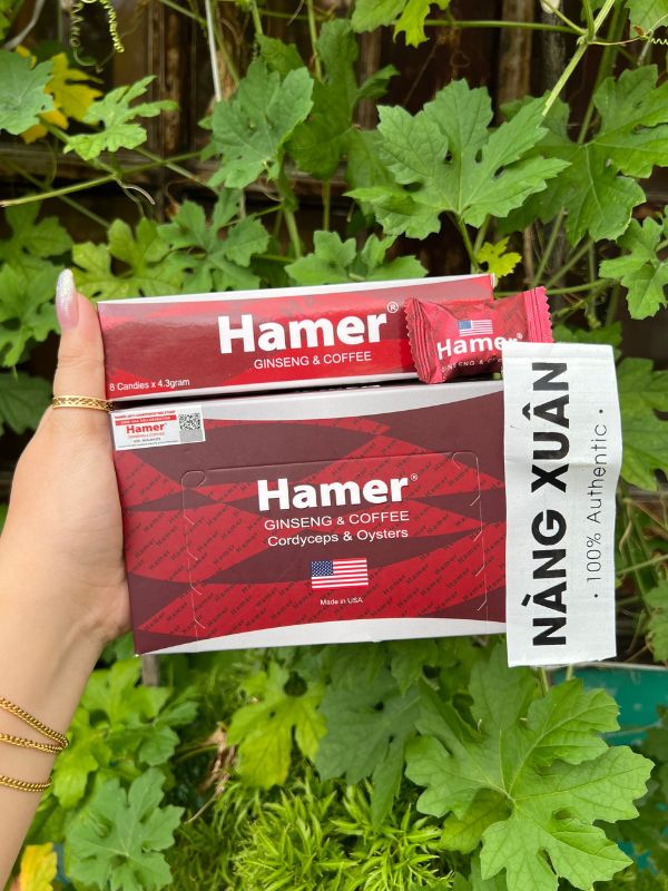 Kẹo sâm HAMER Ginseng & Coffee chính hãng.