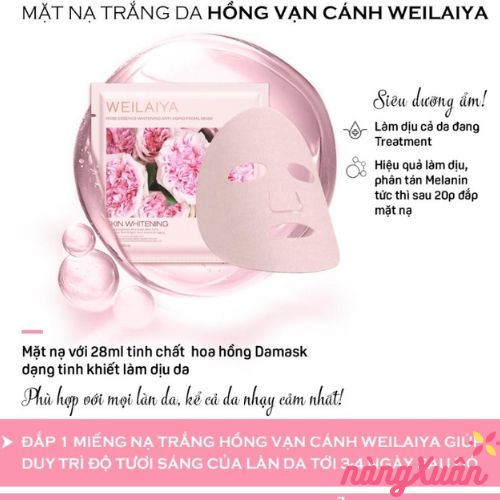 Mặt Nạ Tinh Chất Hoa Hồng WEILAIYA Rose Essence Whitening Anti-Aging Facial Mask