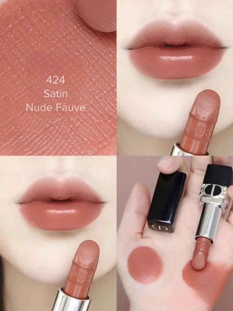 Son DIOR 424 Nude Fauve Satin – Màu Cam Nude