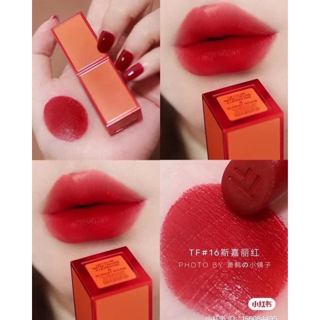 Son TOM FORD 16 Scarlet Rouge Lip Color Matte vỏ cam