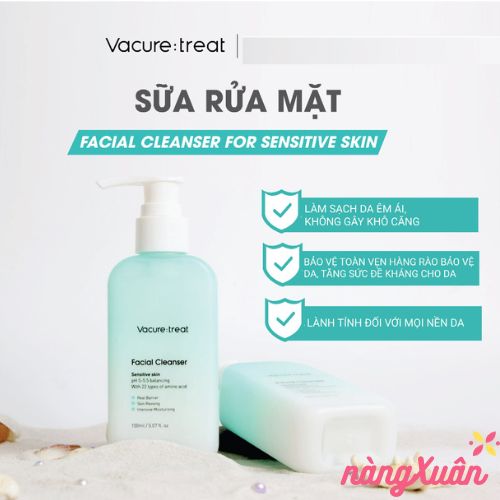 Sữa Rửa Mặt Vacuretreat Facial Cleanser For Sensitive Skin