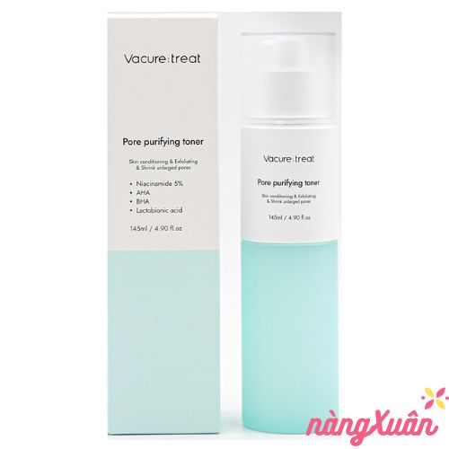 Nước Hoa Hồng Vacure:treat Pore Purifying Toner 145ml – Cho Da Dầu Mụn