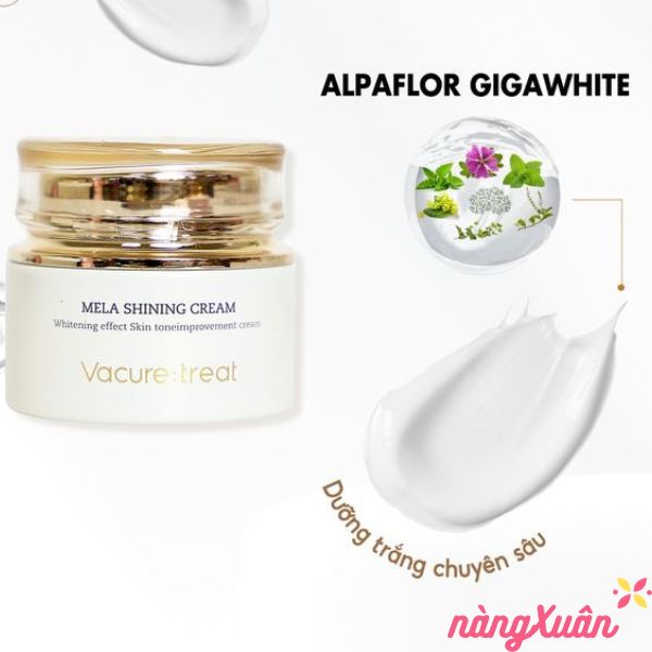 Kem dưỡng trắng trị nám Vacure:treat Mela Shinning Cream