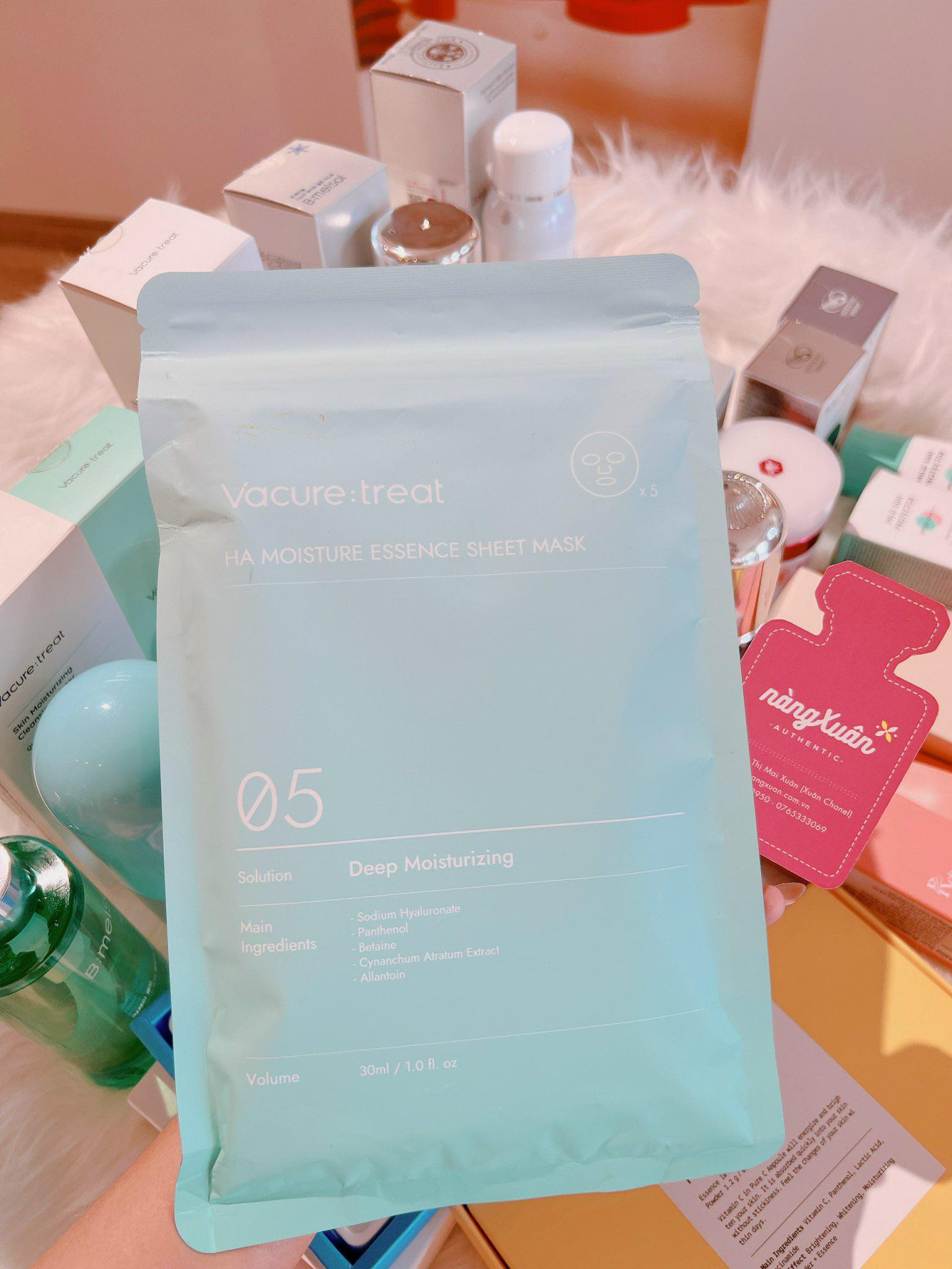 Mặt nạ Vacure:treat HA Moisture Essence Sheet Mask 5 miếng