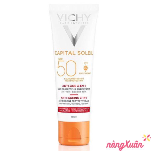 Kem Chống Nắng VICHY Capital Soleil 3-in-1 Anti-Aging SPF 50